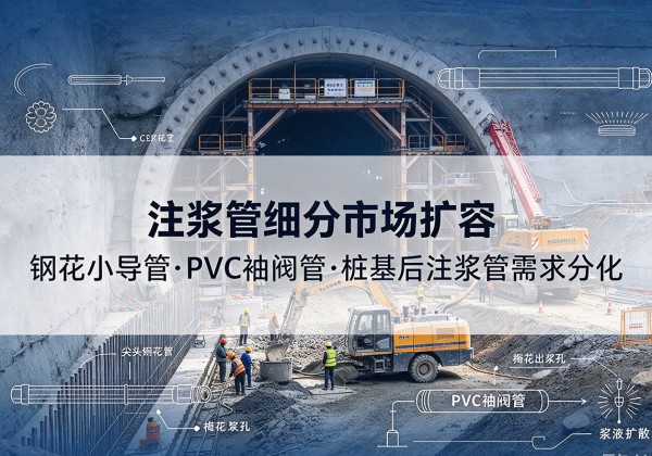 罗城注浆管细分市场扩容，隧道钢花小导管、PVC 袖阀管、桩基后注浆管需求分化